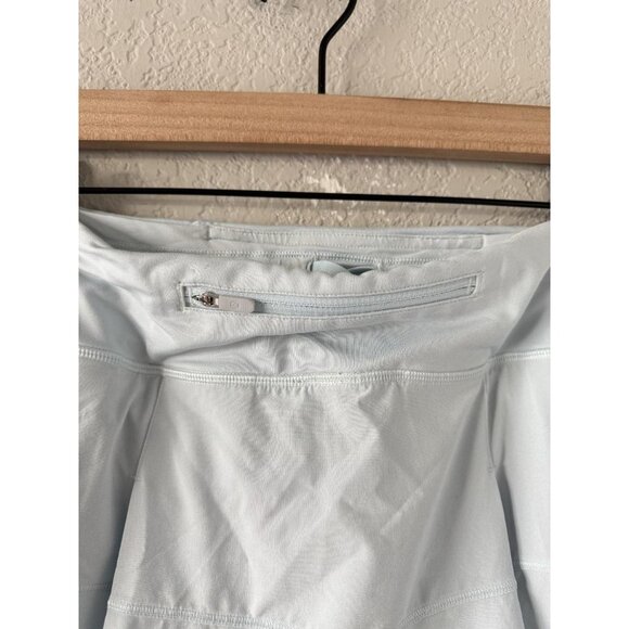 Lululemon Pace Rival Mid Rise Pleated Lined Skort Yoga Run Pilates Light Blue 10 - Picture 7 of 8